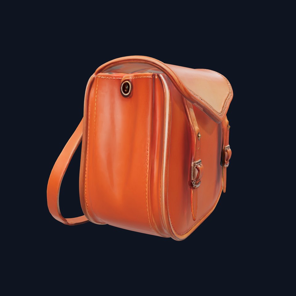 Tan Leather Saddlebag model pack